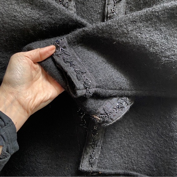 I.B Diffusion wool beaded long sleeve sweater cardigan Sz S - Picture 4 of 10